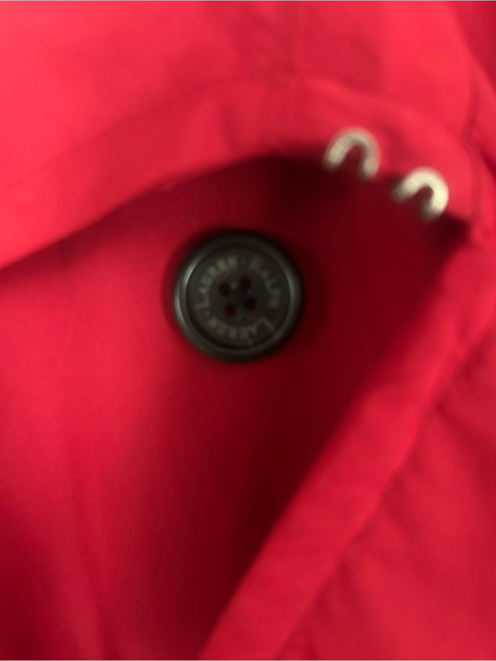 Lauren Ralph Lauren Red Trench Coat Medium - Picture 5 of 7